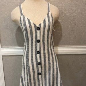 Short Striped Strappy Dress